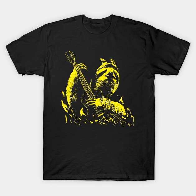 Sloth Demon Guitarist T-Shirt by pontosix